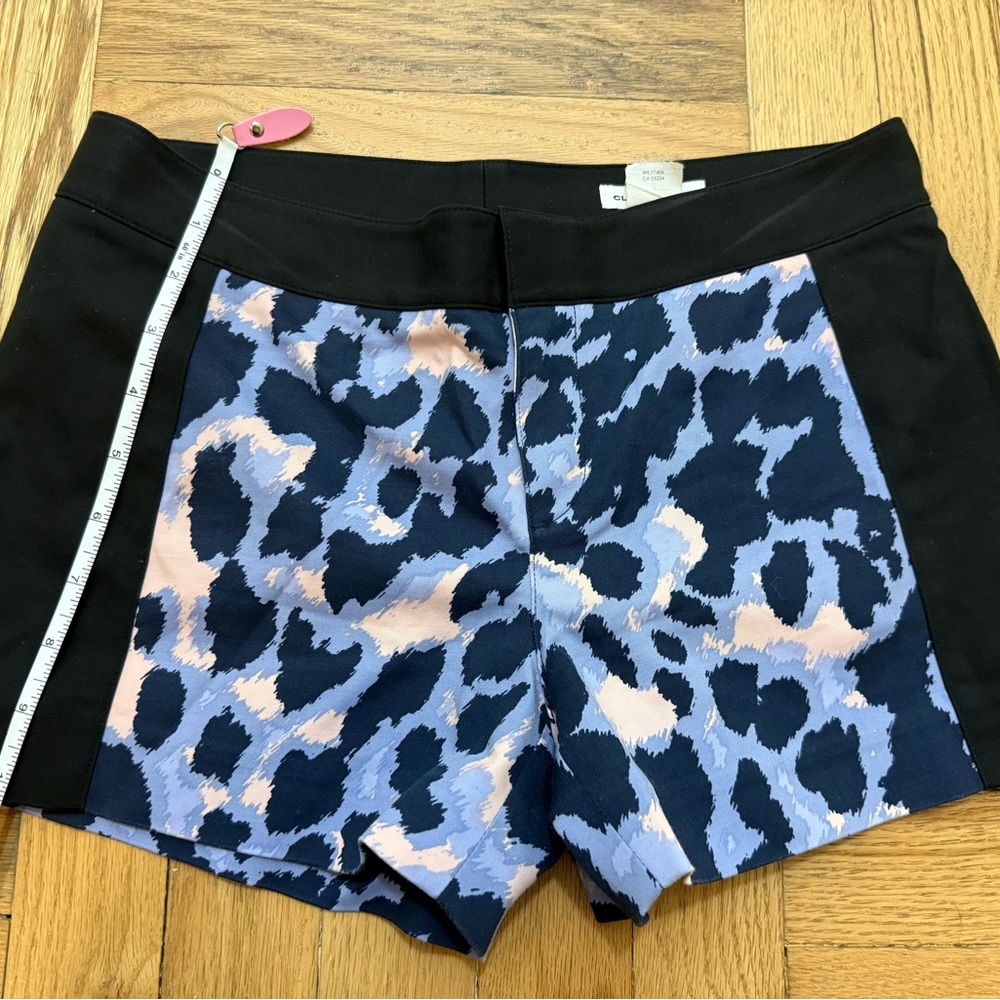 Club Monaco Black and Purple Leopard Print Summer Hot Shorts Size 2